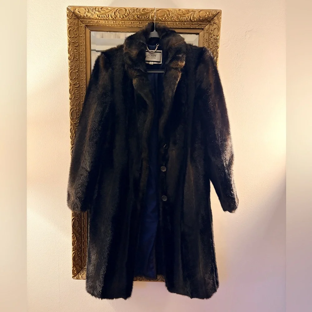 J. Crew Collection Topcoat in Faux Mink - Picture 2 of 13